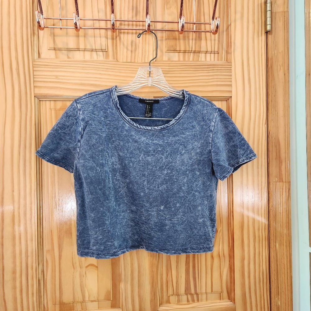 Soft Blue Crop Top (looks like denim)